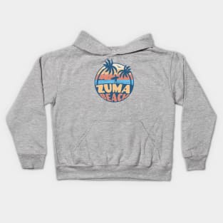 Vintage Surfing Zuma Beach, California // Retro Summer Vibes // Grunge Surfer Sunset Kids Hoodie